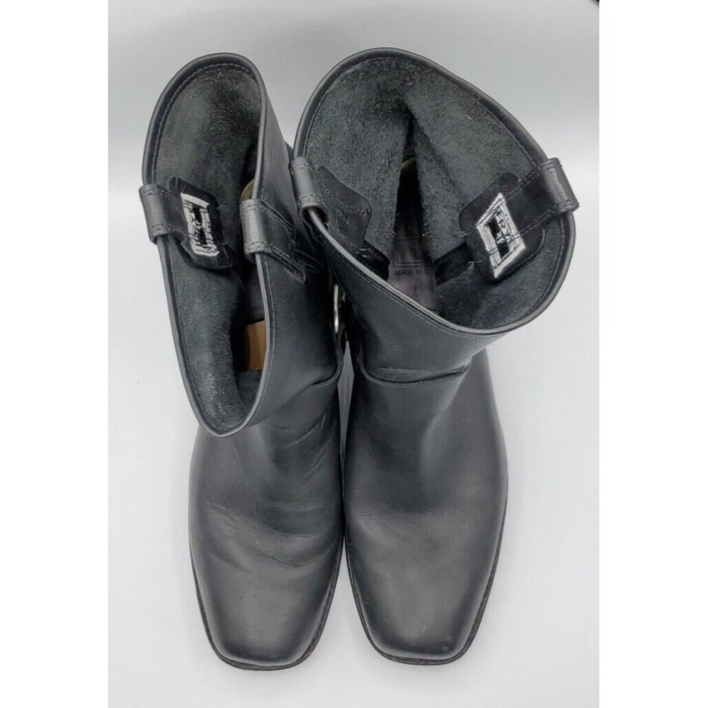Frye Harness Motorcycle Boots Leather Black Moto Biker Mens Size 13 M 501084 700 - Picture 3 of 16